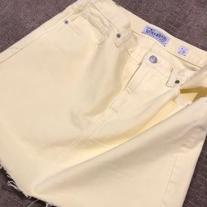 Lucky Brand Yellow Jean Skirt